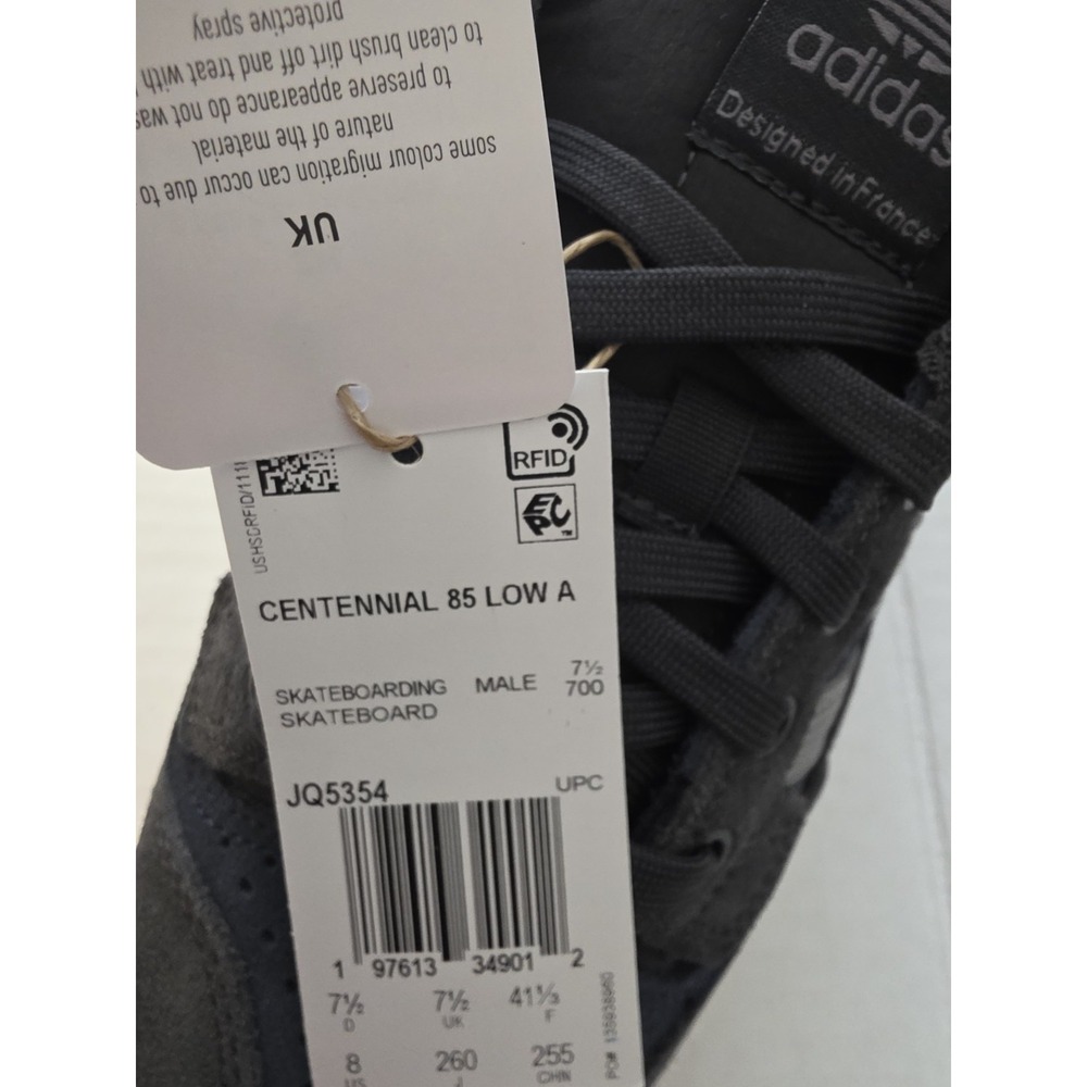 adidas Centennial 85 Low Adv  Mens Grey Sneakers JQ5354-A Size 8 NEW in BOX - Picture 9 of 11